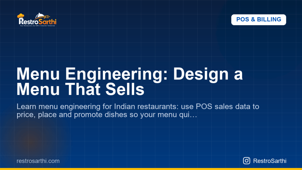 Menu Engineering: Design a Menu That Sells