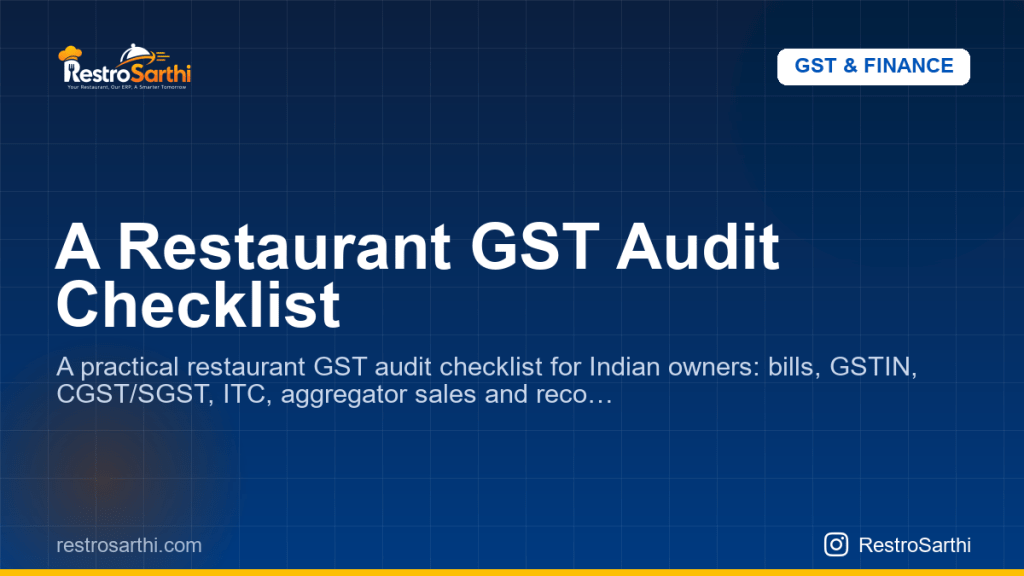 A Restaurant GST Audit Checklist